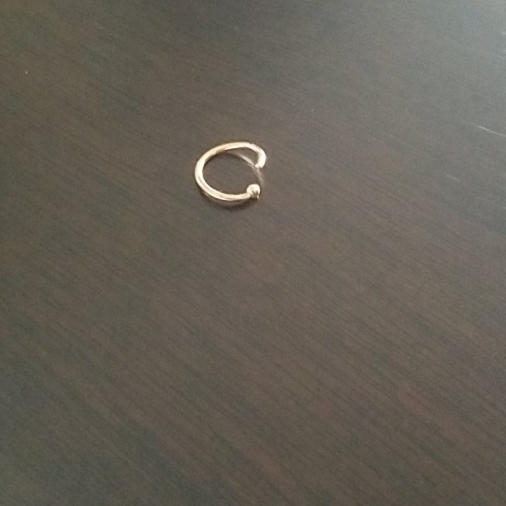 Rose gold nose hoop